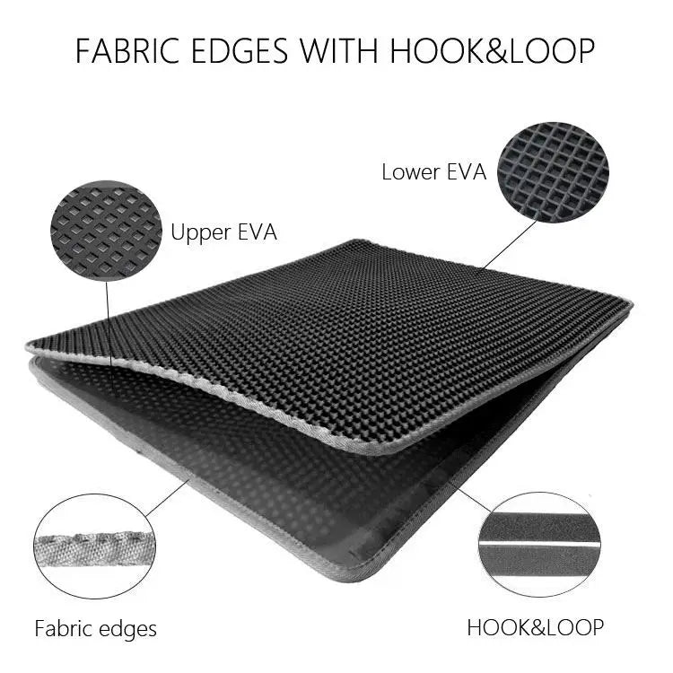 Custom EVA Waterproof Easy Clean Double Layer Honeycomb Design Cat Litter Trapper Eva Cat Litter Mat with Non Slip Backing