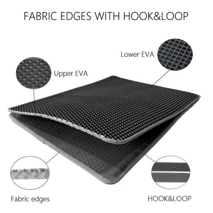 Custom EVA Waterproof Easy Clean Double Layer Honeycomb Design Cat Litter Trapper Eva Cat Litter Mat with Non Slip Backing