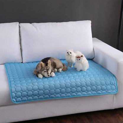 Dog Cooling Mat Cool Pad Mat for Dogs Cat Breathable Blanket Cat Ice Pads Washable Summer Sofa Pet Dog Bed Pet Mat